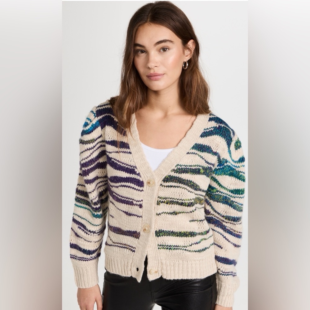 Women's Multicolor Knit Cardigan Sweater